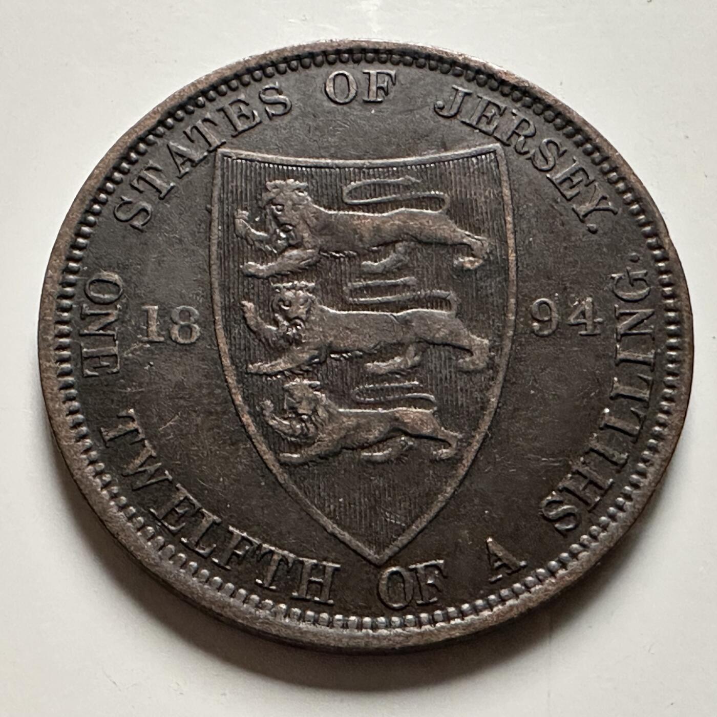 🌹外币初藏🌹🐯2026年第22场  每周二四六晚8️⃣点 接代拍 泽西岛1894年1/12先令