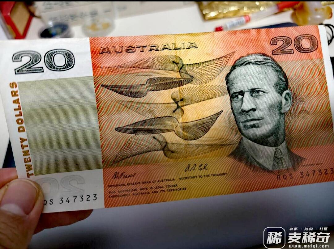 澳大利亚1989年20澳元美品纸币