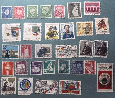 盛世勋华——号角文化勋章邮票专场拍卖第307期 - 联邦德国邮政 不同时期发行邮票 30枚