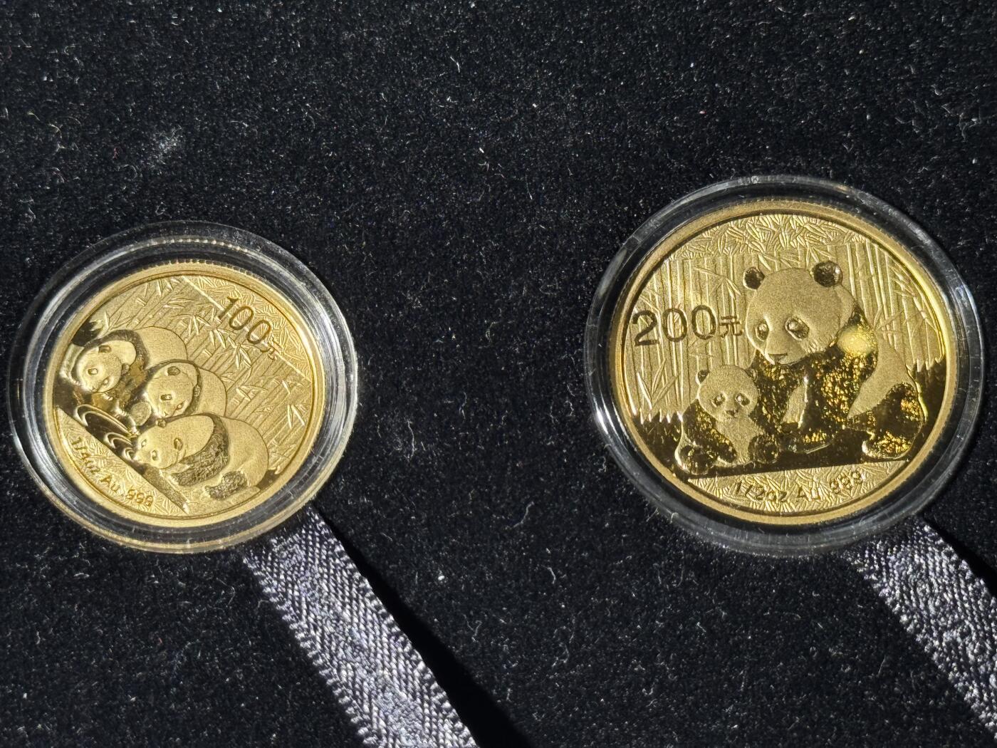 2012年熊猫金币套装五枚绿皮套