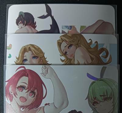 花开卡拍第61期（3月7号周六截拍，品控勿拍!!!拍品不寄存，运费5元（新疆需补运费差价或顺丰到付），自制卡难免瑕疵，可能存在轻微撞角爆边等出厂瑕疵，品控介意勿拍！） - 绘天阁 非常清凉的美少女01 3张 彩闪