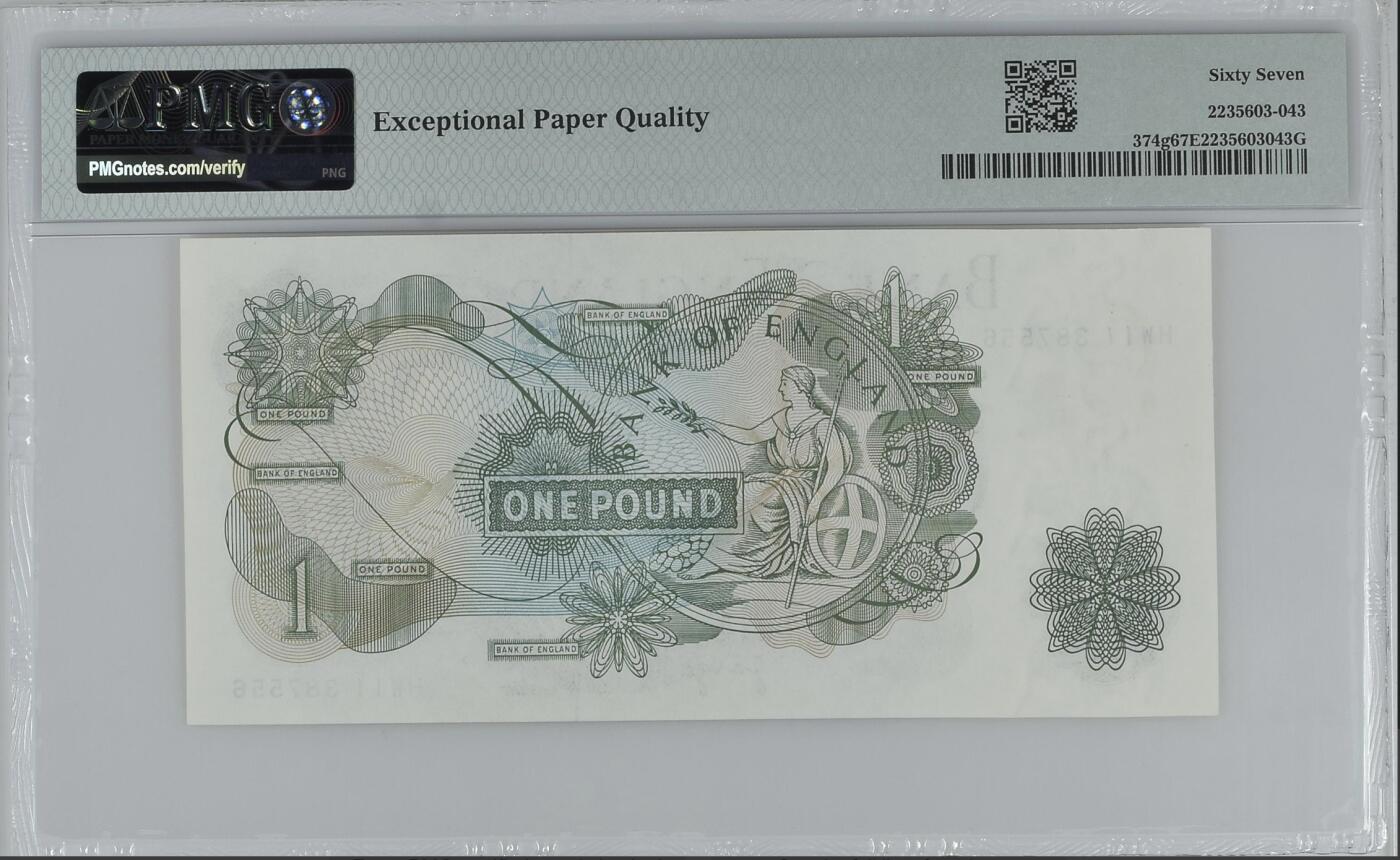 《艾美收藏》第234期-3.1周日外币精华场 英国1镑 PMG67E C序列 无4