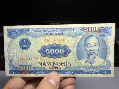 2026年集古藏今外币拍卖第二期-第10场—（总第310拍-纸币专场），本期拍完结算一次，发货时间2-3天，休息几天后继续新的一期拍卖。 - 1991年越南5000盾