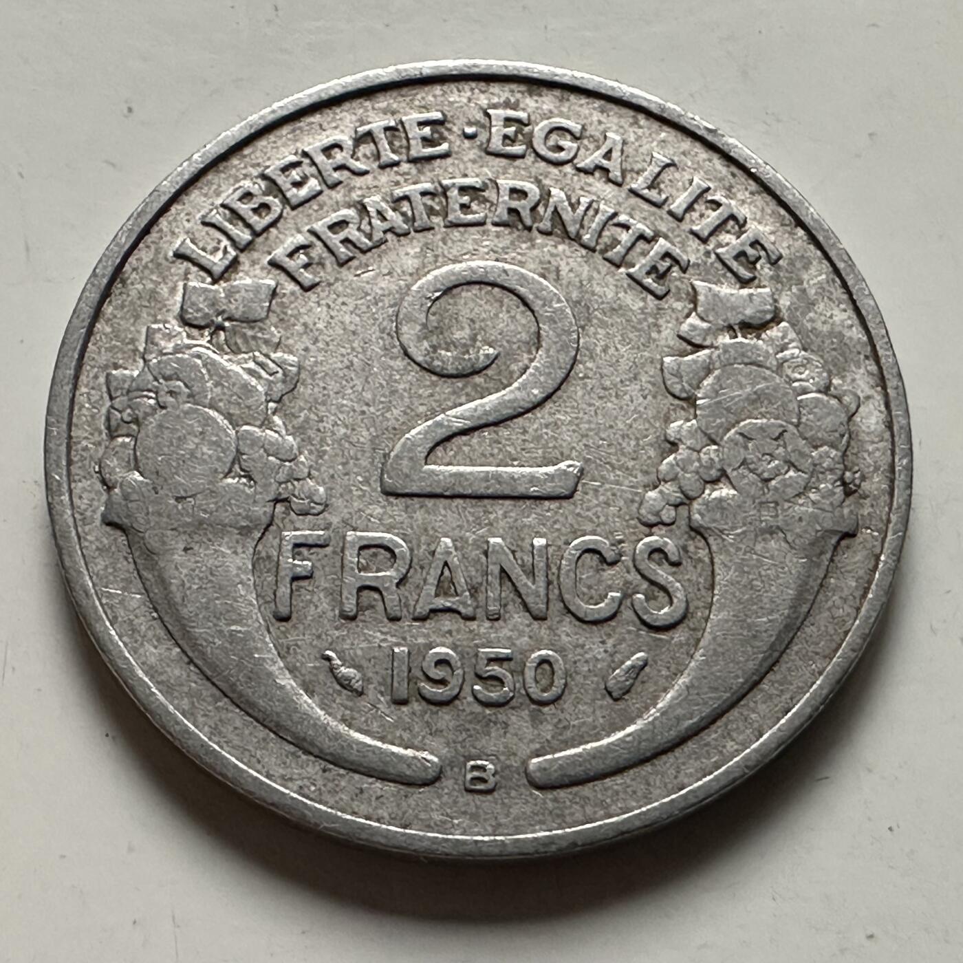 🌹外币初藏🌹🐯2026年第22场  每周二四六晚8️⃣点 接代拍 法国1950年2法郎 