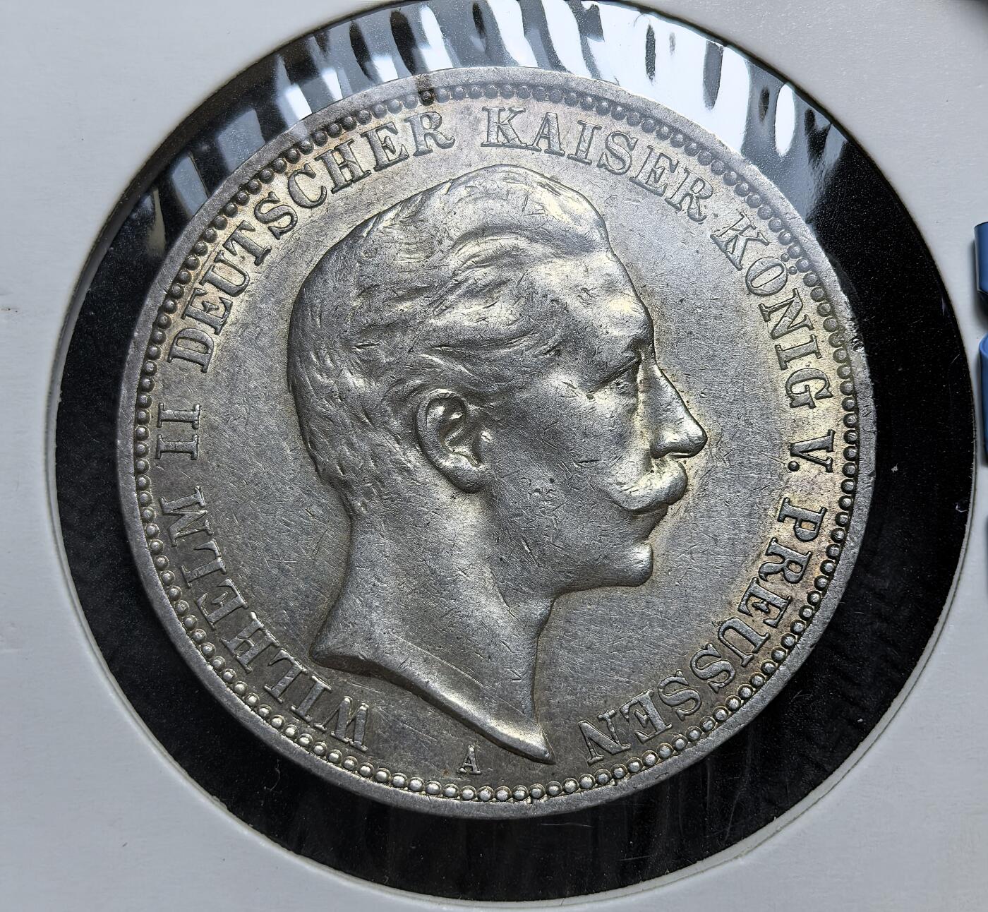 外国优质老铜币银币，正月十二晚九点倒数截拍，满百包邮可寄存，持续收拍 极美品带点光德意志帝国1911年3马克银币，正面为威廉二世头像，背面是帝国鹰徽。发行于威廉二世统治后期，是德国工业化与殖民扩张时期的重要货币，见证了其战前经济与军事野心。