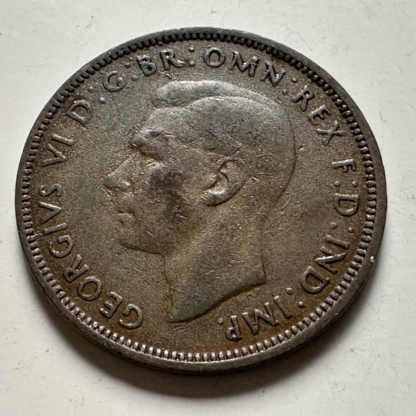 🌹外币初藏🌹🐯2026年第22场  每周二四六晚8️⃣点 接代拍 英国1945年1/2便士 半便士