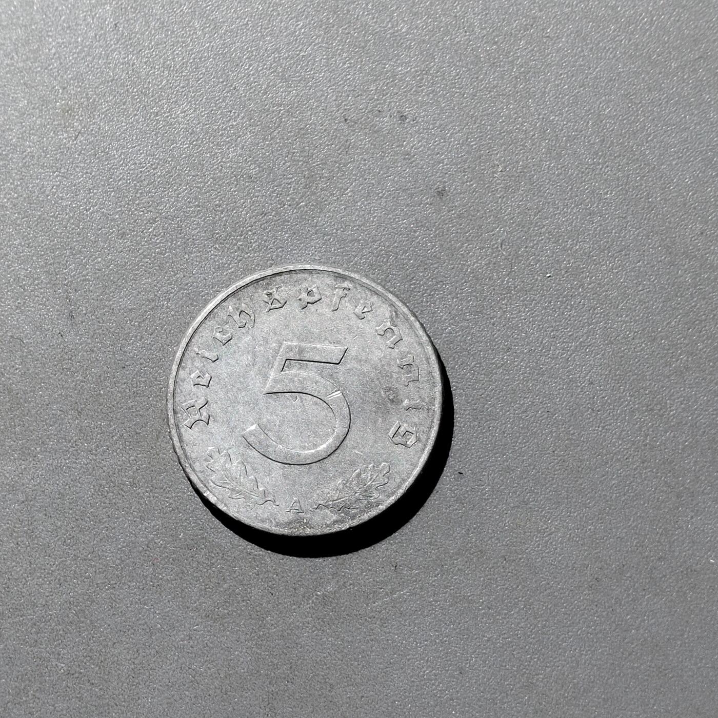 PCAI钱币  27-764  古钱外币钱币小专场 1940年五分