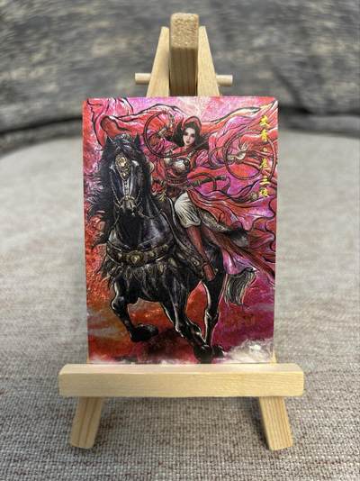 喜灰玩卡拍卖第五期，接拍品0佣金，欢迎送拍，释放现金流，让自己有资金可以购买更多喜欢的卡牌，让别的卡友能淘到更多心仪的卡牌 - 卡德曼 张建东老师绘限编142/388编 特卡扈三娘