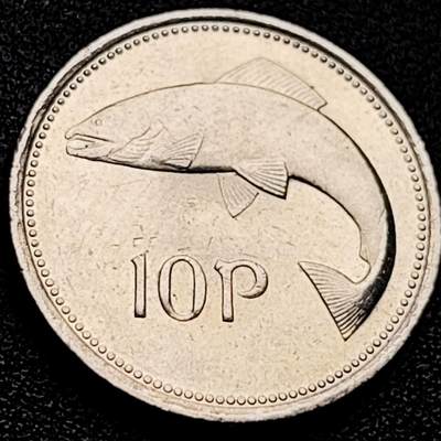 泉币菌-第203场-本场拍品多 请提前出价（正月十五统一发货） - 爱尔兰10便士硬币 鲑鱼 23mm