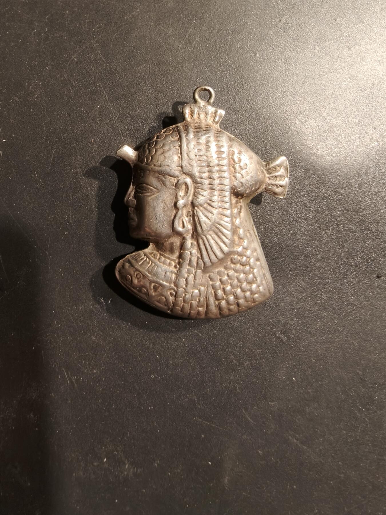 老王徽章第185期 埃及克拉奥帕特拉风格吊坠    925银    6g