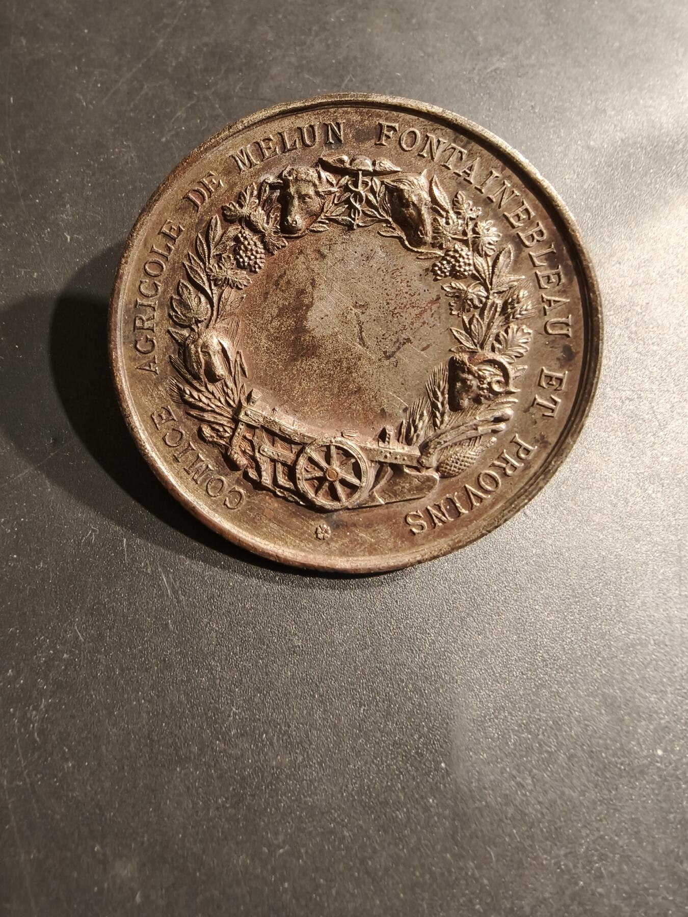 老王徽章第185期 法国农业委员会单面大铜章    直径50mm    重量46.9g