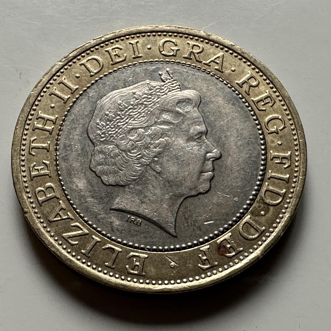 🌹外币初藏🌹🐯2026年第22场  每周二四六晚8️⃣点 接代拍 英国2005年《火药阴谋》400周年2英镑双色纪念币