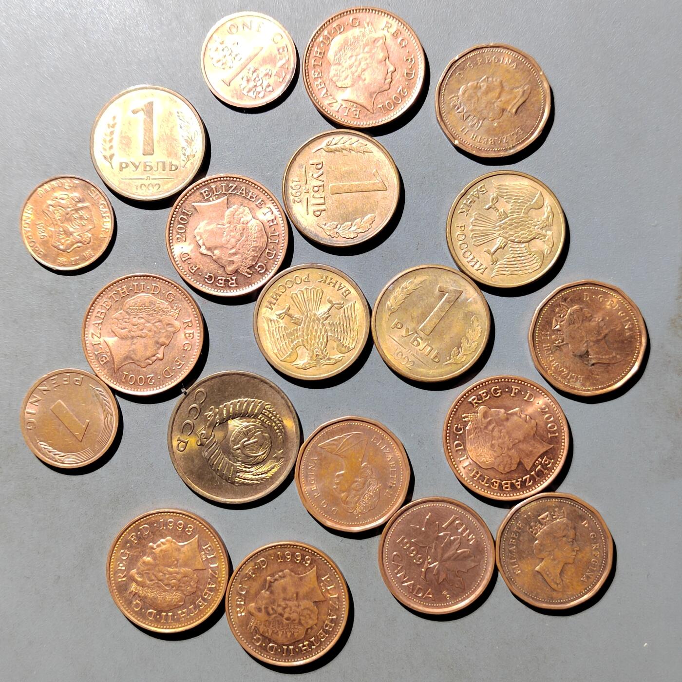 PCAI钱币  27-764  古钱外币钱币小专场 原光币二十枚