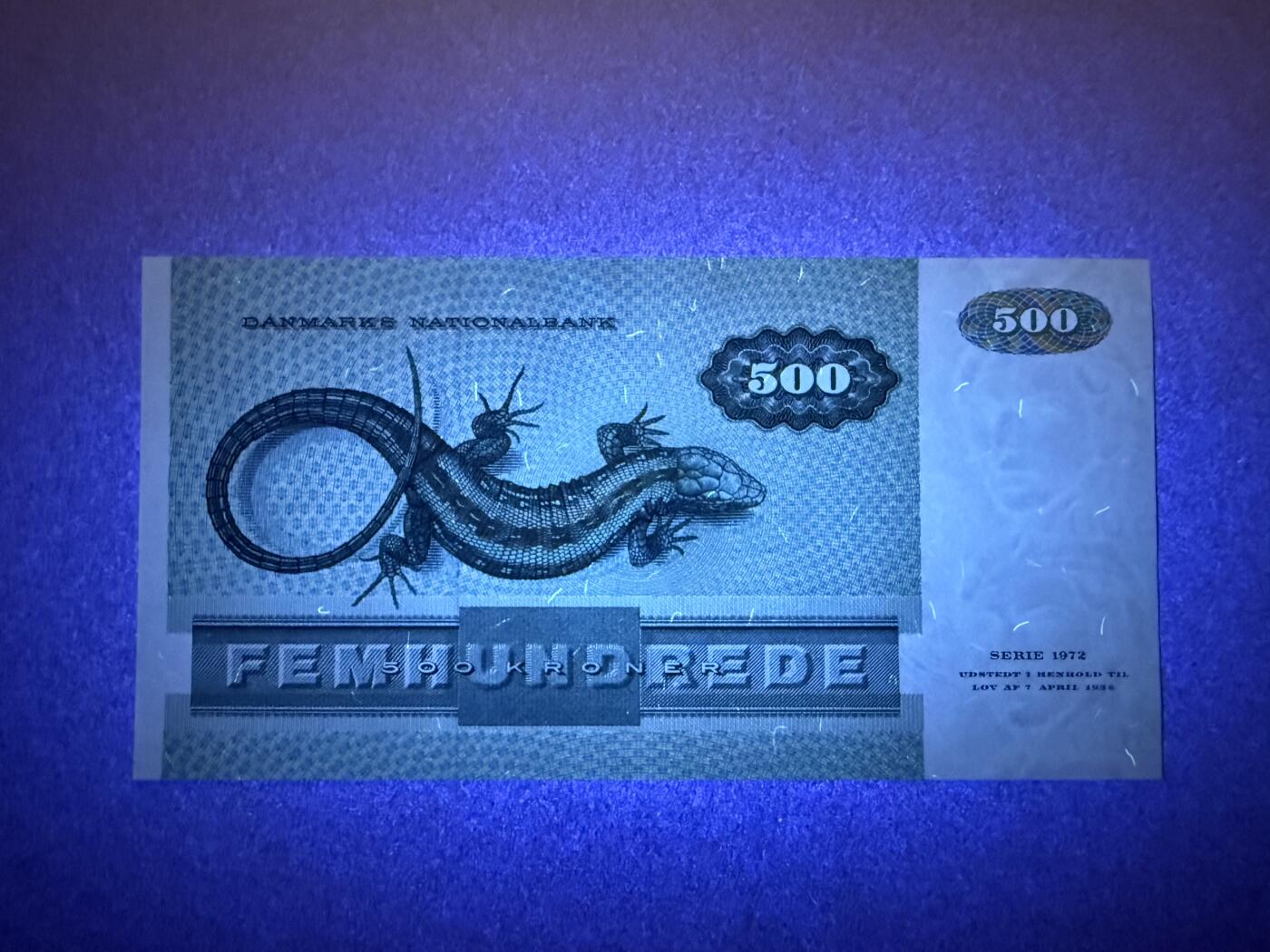 《艾美收藏》第234期-3.1周日外币精华场 丹麦500克朗 UNC 1988年大蜥蜴 无4