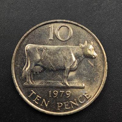 【淘币小摊】实时拍第八百七十一拍   散币银币场    每周一统一发货 - 根西岛1979年10便士镍币