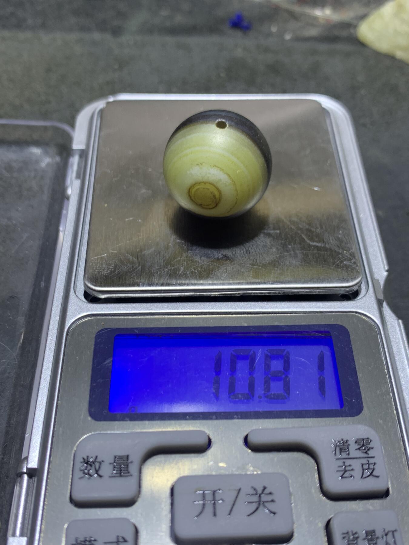 精美高玉化缠丝玛瑙2.0圆珠一颗，