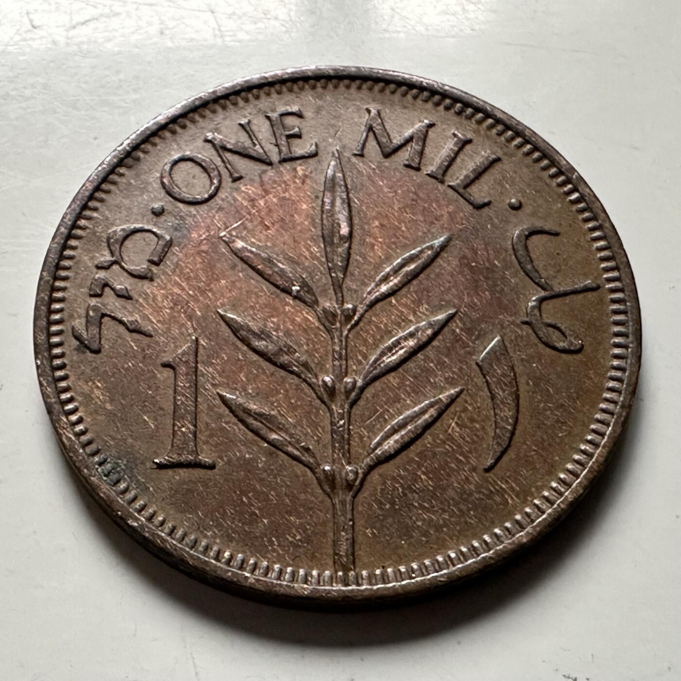 🌹外币初藏🌹🐯2026年第22场  每周二四六晚8️⃣点 接代拍 巴勒斯坦1937年1米尔