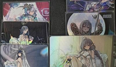 花开卡拍第61期（3月7号周六截拍，品控勿拍!!!拍品不寄存，运费5元（新疆需补运费差价或顺丰到付），自制卡难免瑕疵，可能存在轻微撞角爆边等出厂瑕疵，品控介意勿拍！） - 复读姬卡牌 精致特闪 散卡 6张