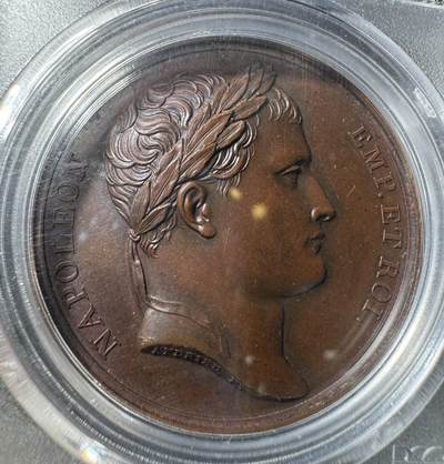 法国1805年拿破仑一世吞并利古里亚原铸铜章  法国1805年拿破仑一世吞并利古里亚原铸铜章 