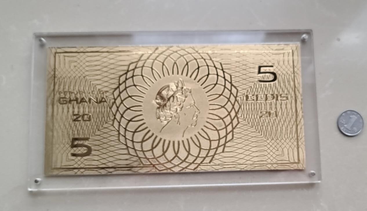 【币将精彩】纸币杂项拍卖（2026-3-15） 加纳2020年大熊猫镀金钞纪念钞带包装（不是金的）