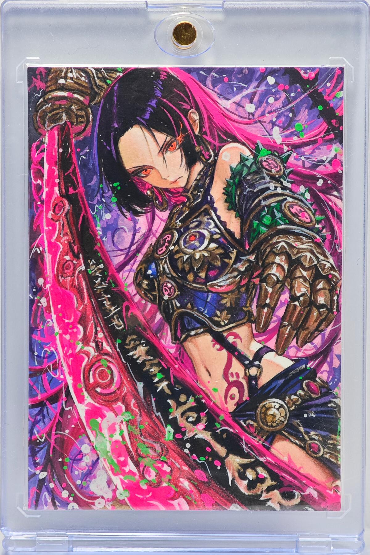 白泽拍卖卡牌手绘专场第33期（去岁千般皆如愿 今年万事定称心） 2025 茉可手绘卡 女帝  RLIAM亲签 卡砖封装