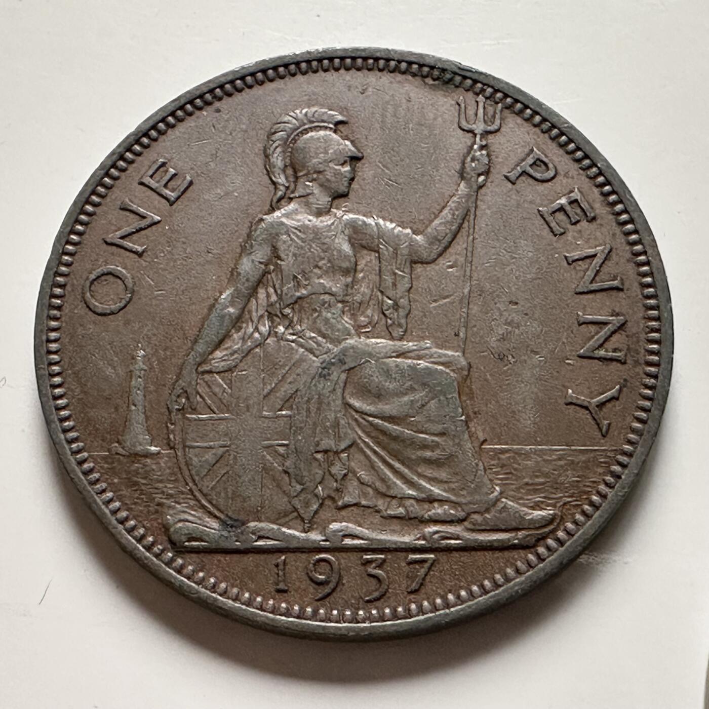 🌹外币初藏🌹🐯2026年第22场  每周二四六晚8️⃣点 接代拍 英国1937年一便士