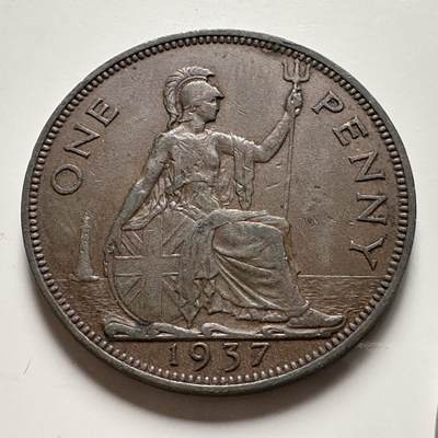 🌹外币初藏🌹🐯2026年第22场  每周二四六晚8️⃣点 接代拍 - 英国1937年一便士