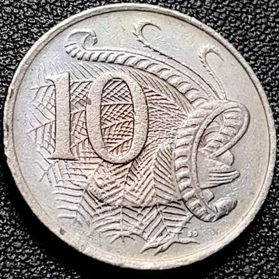 泉币菌-第202场-新年第10场 本场拍品多 请提前出价（正月十五统一发货） - 英属 澳大利亚1979年10分铜镍币 琴鸟 伊丽莎白二世女王  铜镍币 23.6mm