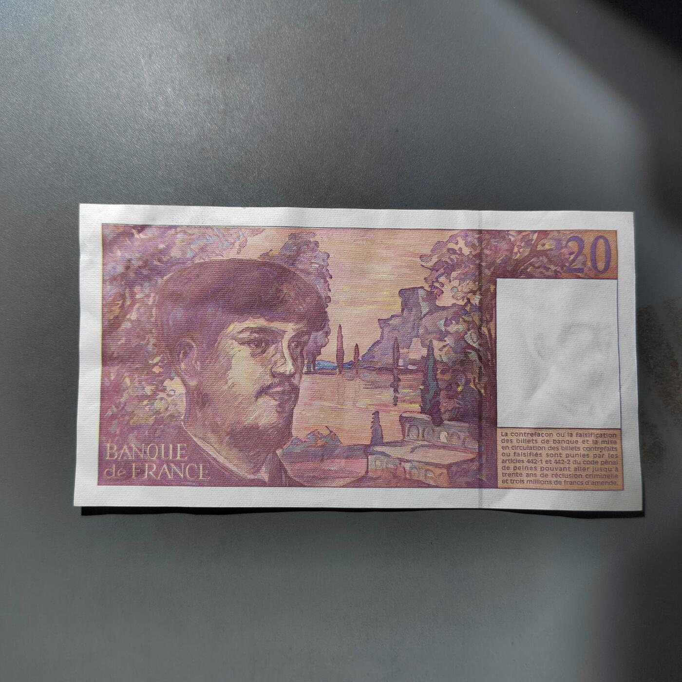 PCAI钱币  27-763  纸币钱币小专场 法国贰拾