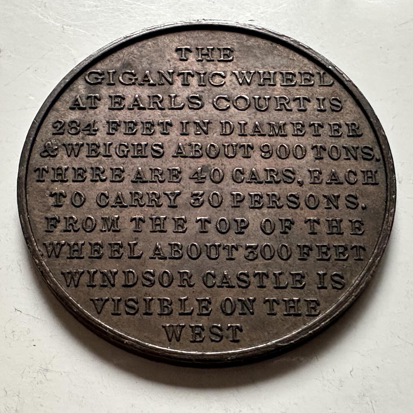 🌹外币初藏🌹🐯2026年第22场  每周二四六晚8️⃣点 接代拍 英国1899年伦敦伯爵宫摩天轮一便士代币 名誉品