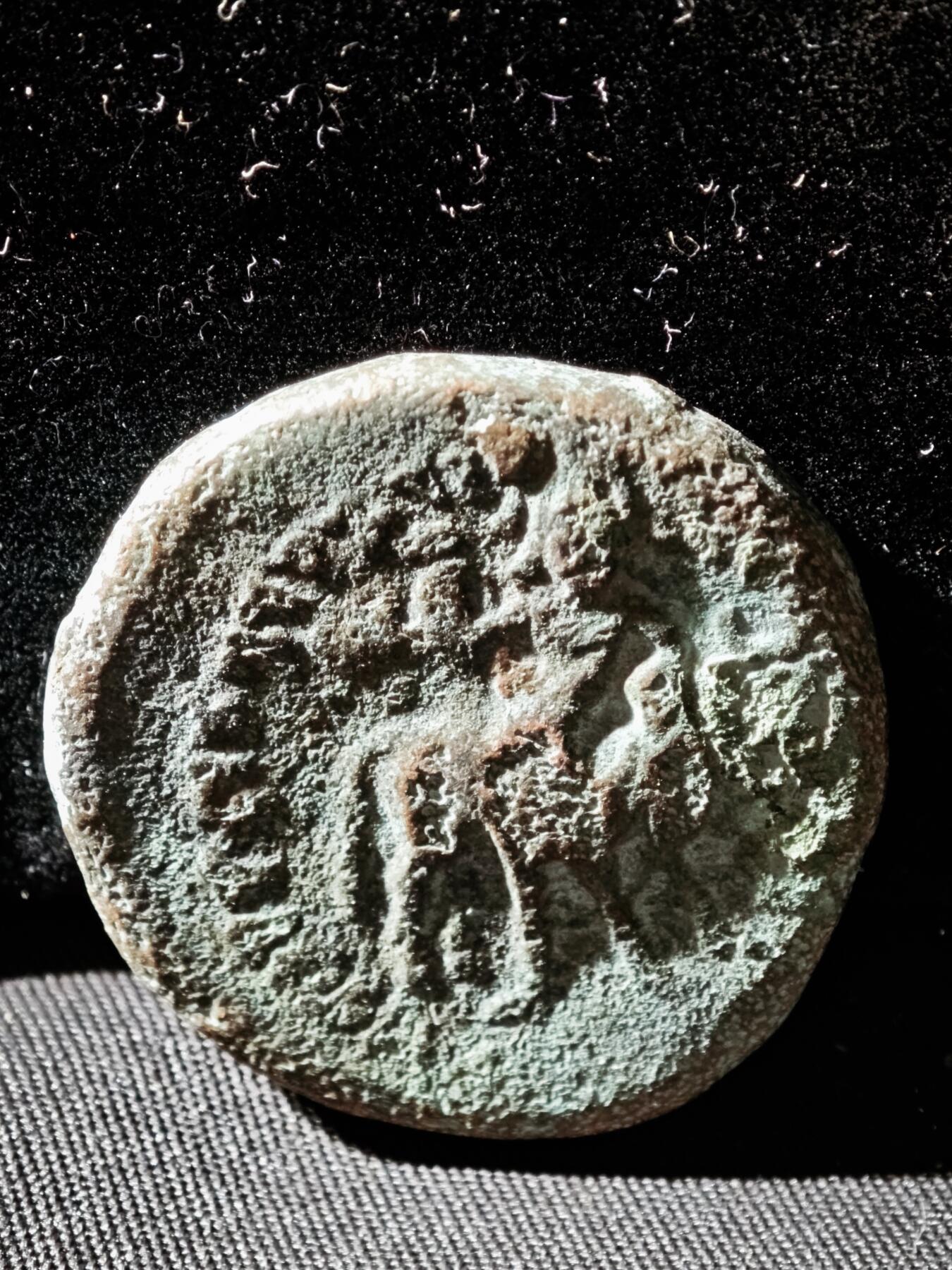 118期新疆红钱粟特钱币丝路钱币专场 C贵霜王朝铜币