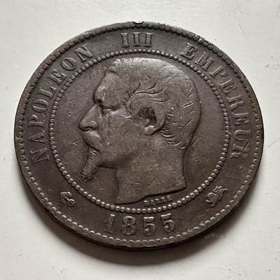 🌹外币初藏🌹🐯2026年第22场  每周二四六晚8️⃣点 接代拍 - 法国1855年10分铜币