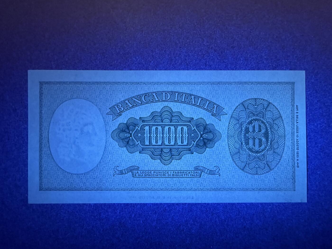《艾美收藏》第234期-3.1周日外币精华场 意大利1000里拉 UNC 1947年老版本