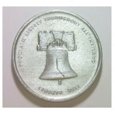 美国1900年前后 独立钟+独立厅尖塔高浮雕精制大合金章 50MM厚4MM - 美国1900年前后 独立钟+独立厅尖塔高浮雕精制大合金章 50MM厚4MM