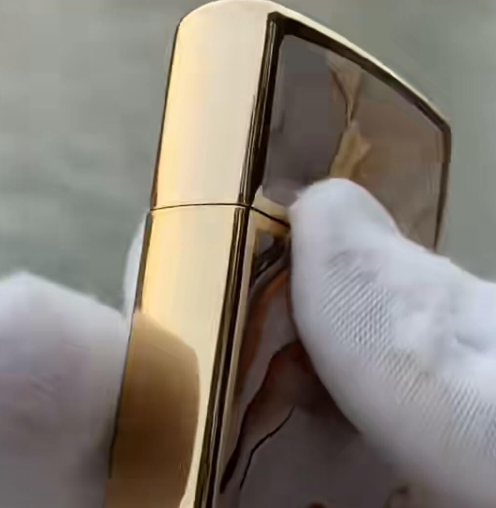 Zippo美国原装鎏金玉珀款打火机