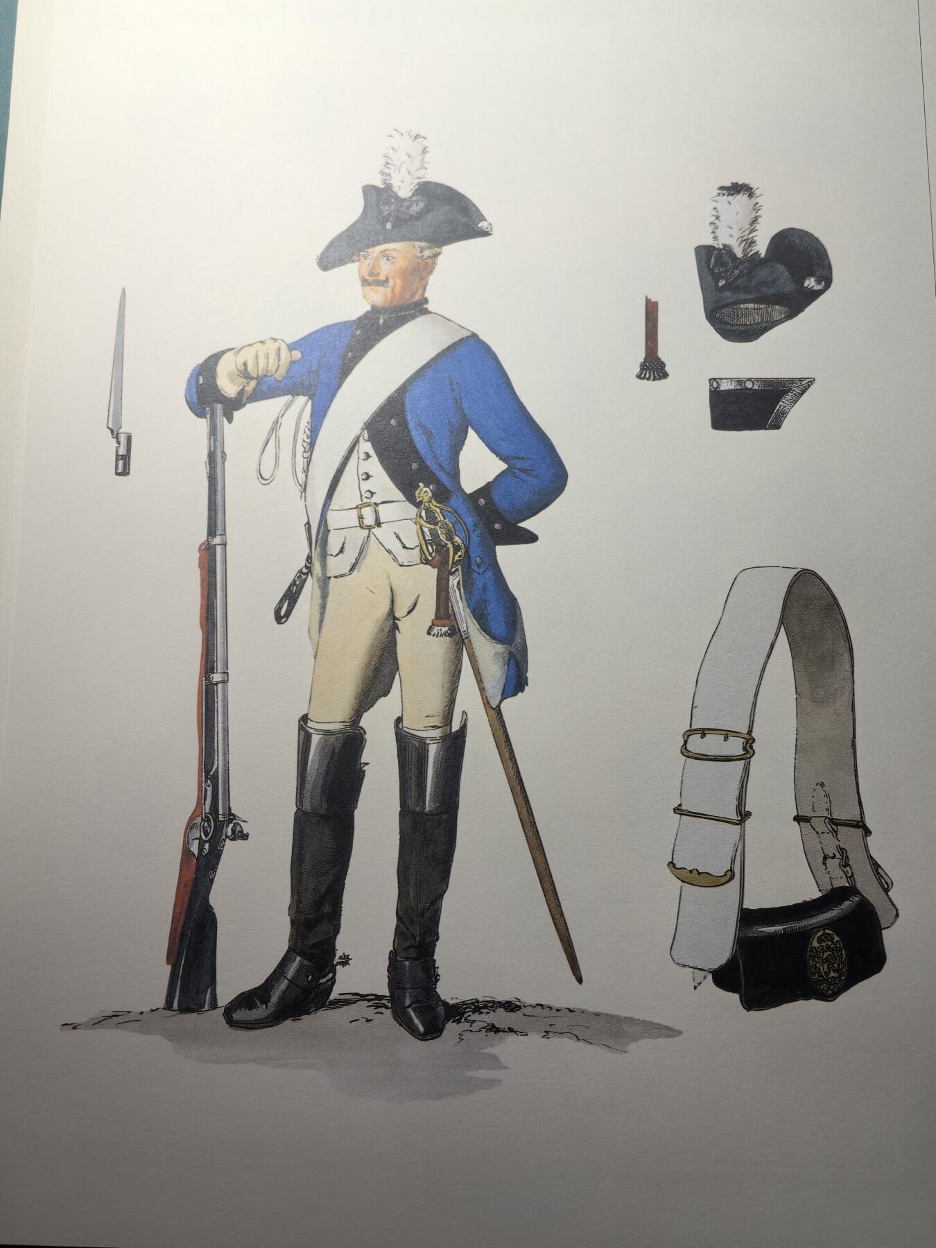 盛世勋华——号角文化勋章邮票专场拍卖第307期 大尺寸手绘图卡 普鲁士王国第12龙骑兵团士兵 大A4尺寸 翻印自1851年出版《腓特烈大帝的军队》一书