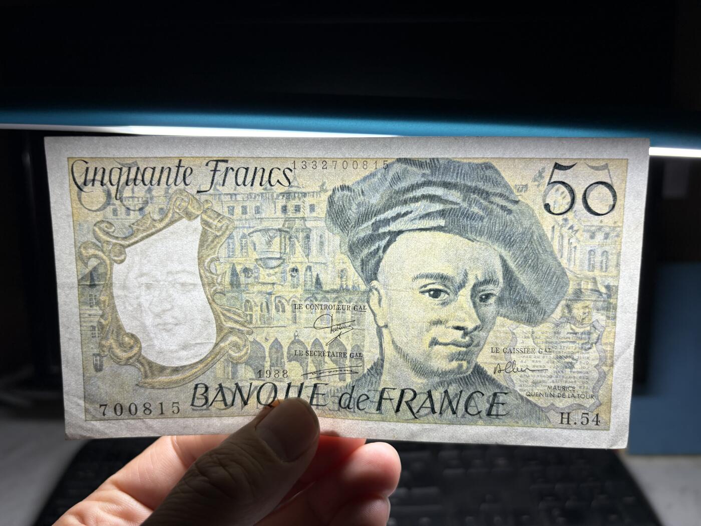 2026年集古藏今外币拍卖第二期-第10场—（总第310拍-纸币专场），本期拍完结算一次，发货时间2-3天，休息几天后继续新的一期拍卖。 1988年法国50法郎