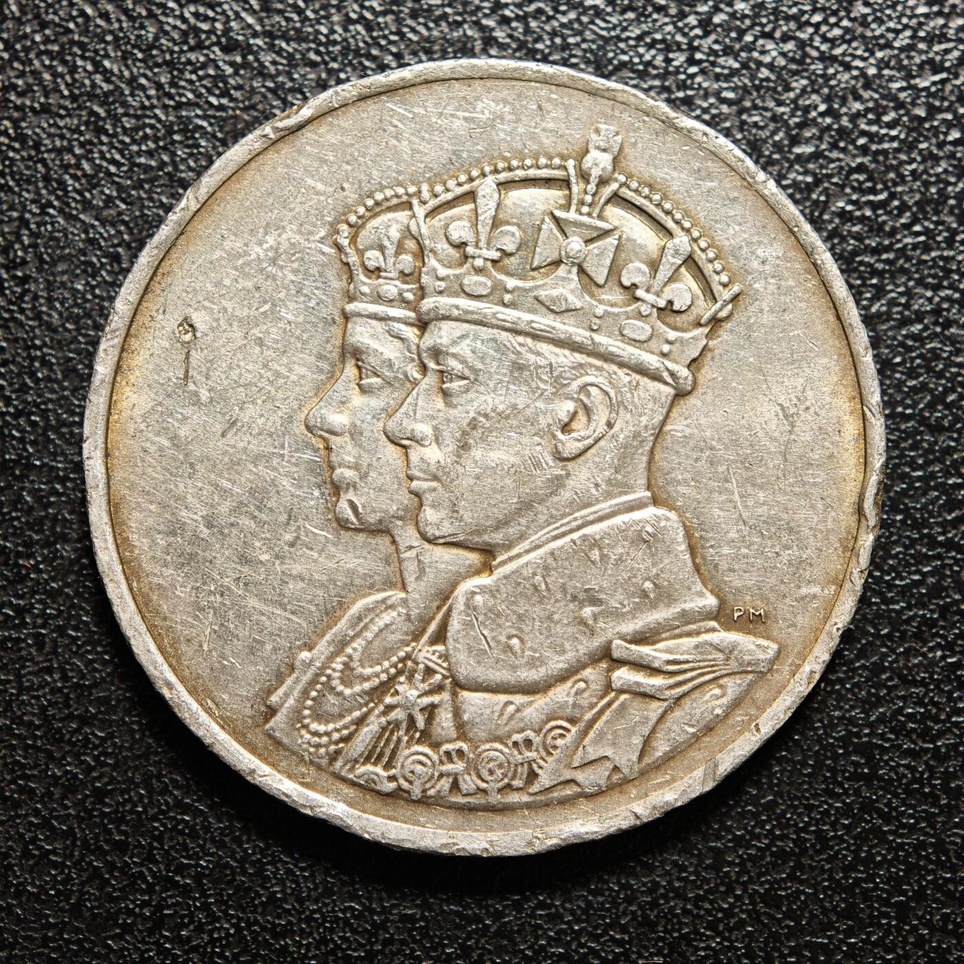 【德藏】世界币章拍卖第166期（拍品征集中~欢迎藏友联系） 1939年 加拿大乔治六世加冕纪念银章 直径约：32.5mm；重约：19.4g