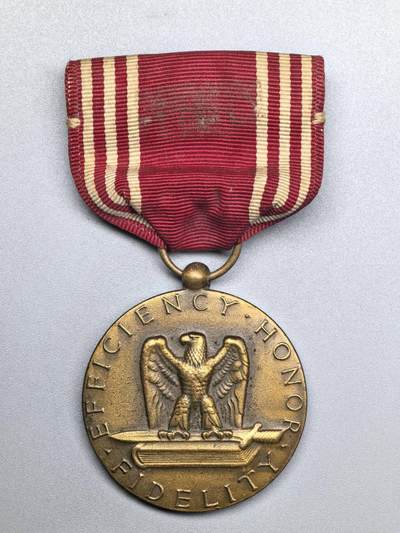 小驴勋章奖章收藏2月28日周六晚七点拍卖（调休临时调整，珍爱和平，收藏战争，铭记历史，勿忘国耻，忠党爱国。有偿代拍，送拍规则在简介最后，参拍须阅读规则后再参拍，关系到运费包装发货时效真假辨别等关键信息，拍卖时不再发原图，看大图店主微信码在拍卖店铺介绍里） - 美国陆军良好行为奖章