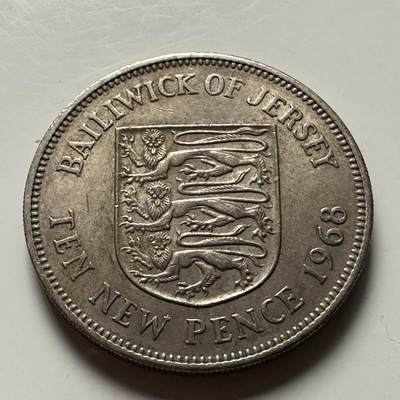 🌹外币初藏🌹🐯2026年第22场  每周二四六晚8️⃣点 接代拍 - 泽西岛1968年10便士