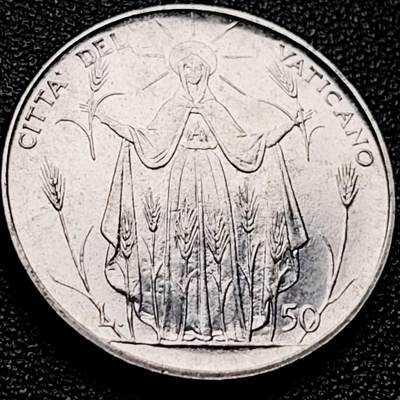 泉币菌-第203场-本场拍品多 请提前出价（正月十五统一发货） - 原光极美 梵蒂冈城国 50里拉铝币 丰收与富足 FAO 20mm