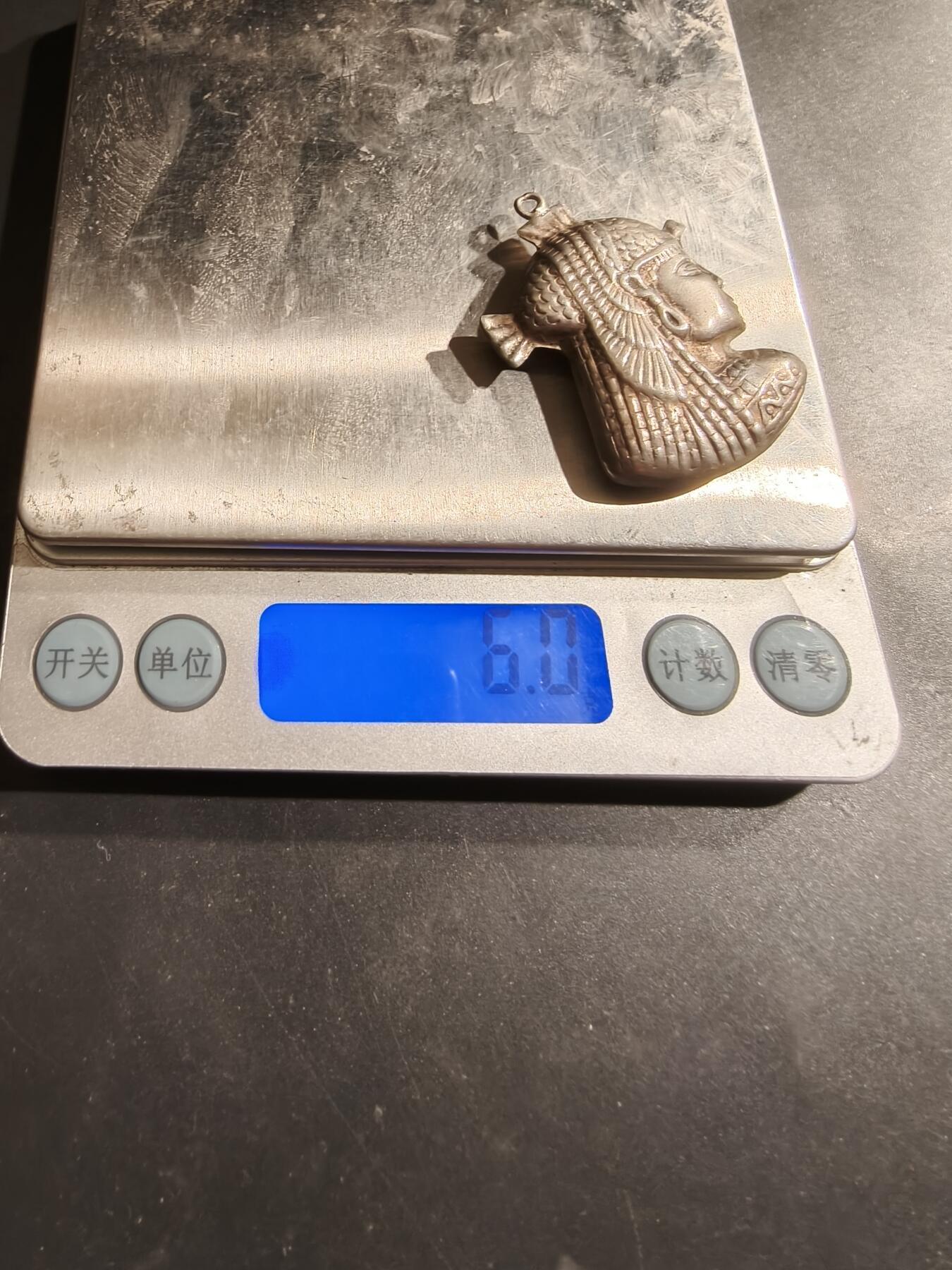 老王徽章第185期 埃及克拉奥帕特拉风格吊坠    925银    6g