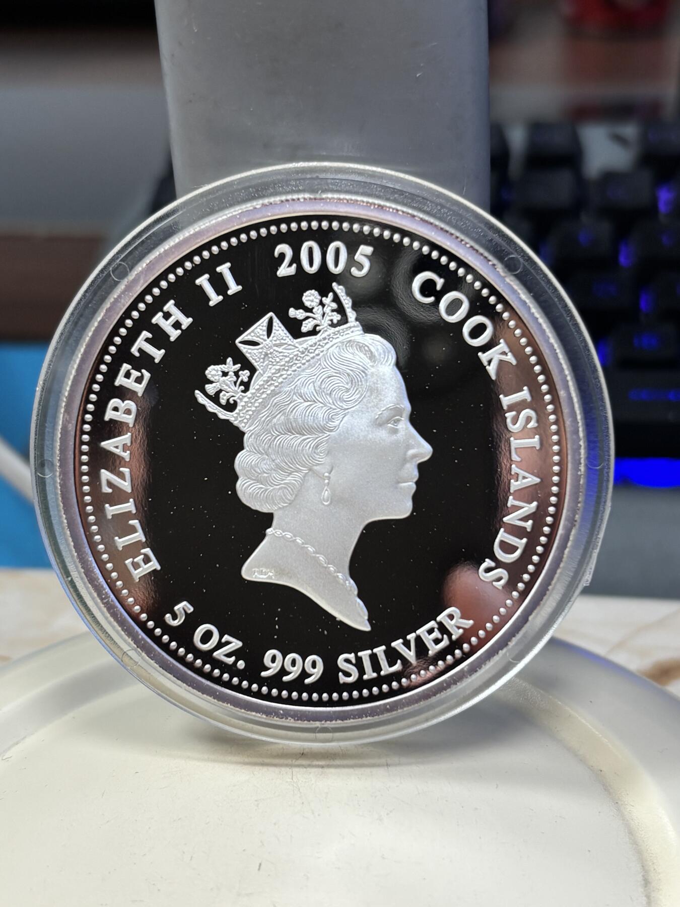 第191期拍卖 库克2005年5元彩色精制银币 米菲兔50周年（荷兰动画形象） 5盎司999银 发行量：1000 盒证全（澳大利亚珀斯铸）