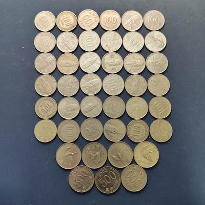 【全场包邮】纯粹捡漏拍507场-持续更新中 - 【批量】韩国各年份100-500元散币43枚一组