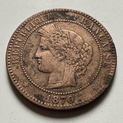🌹外币初藏🌹🐯2026年第22场  每周二四六晚8️⃣点 接代拍 - 法国1870年10分铜币