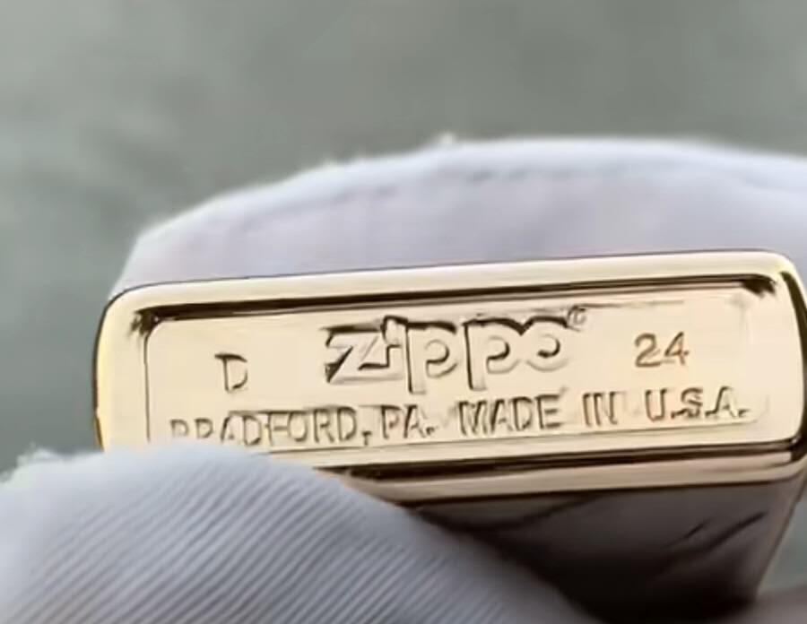 Zippo美国原装鎏金玉珀款打火机