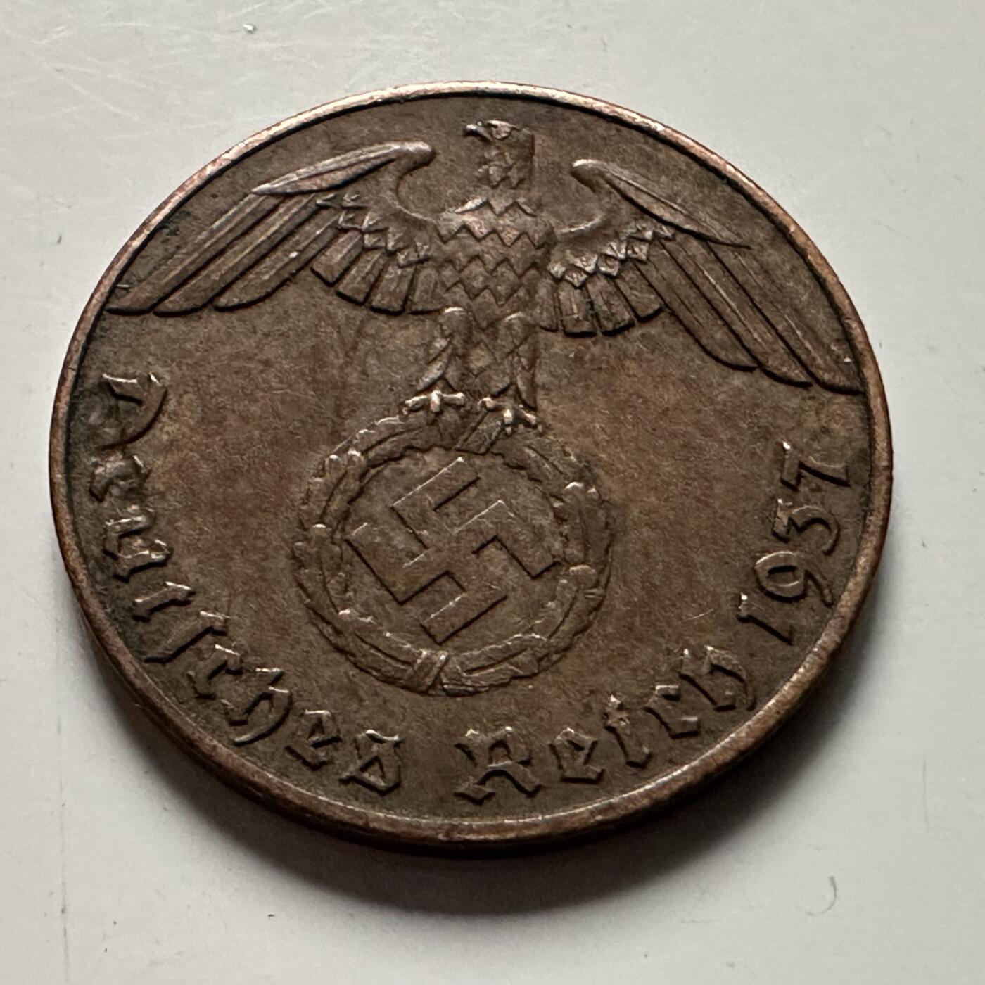 🌹外币初藏🌹🐯2026年第22场  每周二四六晚8️⃣点 接代拍 德国1937年一芬尼