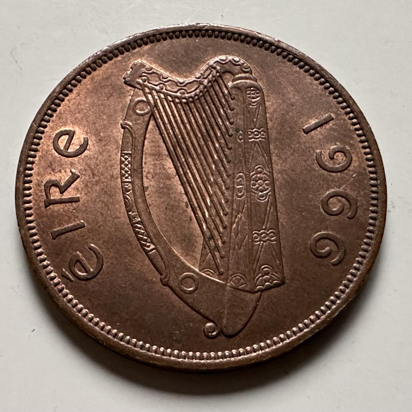 🌹外币初藏🌹🐯2026年第22场  每周二四六晚8️⃣点 接代拍 爱尔兰1966年一便士 b