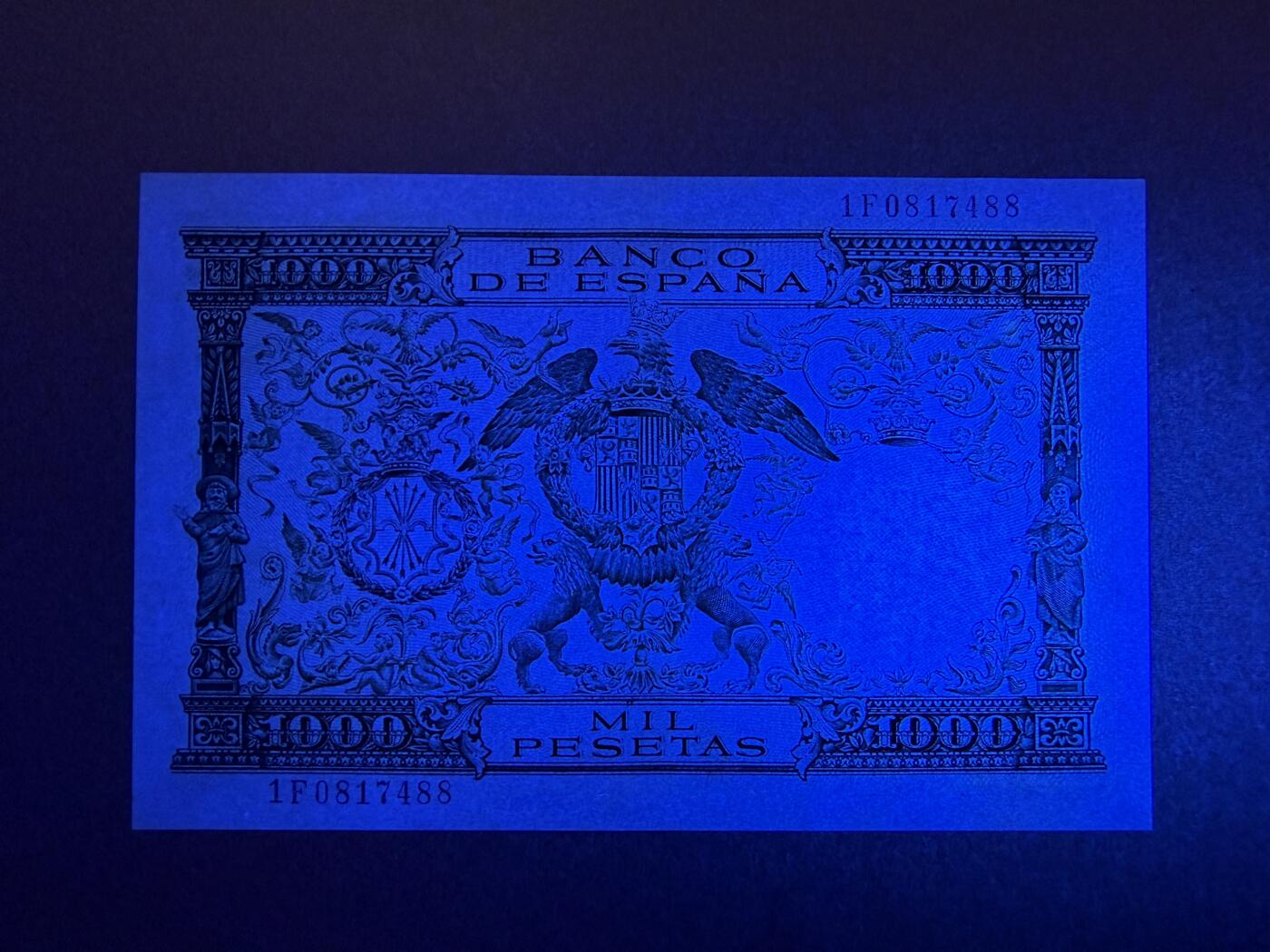 《艾美收藏》第234期-3.1周日外币精华场 西班牙1000比塞塔 UNC 1957年 双王