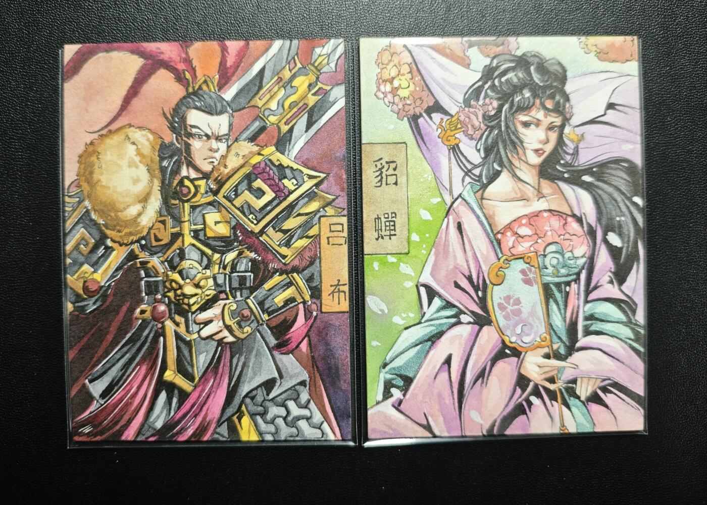 天玑星卡拍第174期《3.2周一截拍》持续收拍收评中 满赠卡需备注 【手绘卡】Rubick 吕布 貂蝉 手绘卡 两张